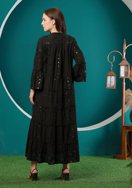 ibBan Women's Long Tunic Adina | Slub Fabric | Artisan | Free Size