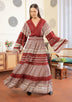 ibBan Women's Long Dress  | Hand Embroidery | Lace | Free Size - Jade