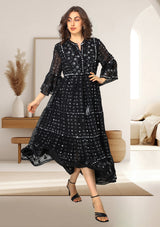 ibBan Women's Winter Hand Embroidered Long Tunic -Inshi