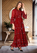 ibBan Women's Winter Hand Embroidered Long Tunic -Inshi