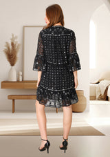 ibBan Women's Winter Hand Embroidered Short Tunic - Inshi