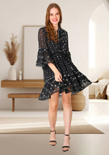 ibBan Women's Winter Hand Embroidered Short Tunic - Inshi