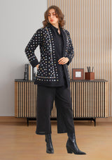 ibBan Heavy Hand Embroidered Winter Coat | Luxury Women's Designer Outerwear - Corina