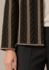 ibBan Women’s Black Mesh Jacket with Hand Embroidered - Parisa