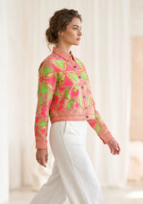 Women's Artisan Hand Embroidery Canvas Jacket - Meliah