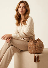 Women's Embroidered Canvas Pottlybag - Areeba