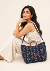 Bolso de lona bordado para mujer - Tona