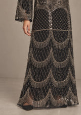 Women’sParty Long Dress with Hand Embroidery - Sybel
