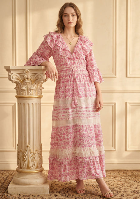 Maxivestido de algodón para mujer - Hema