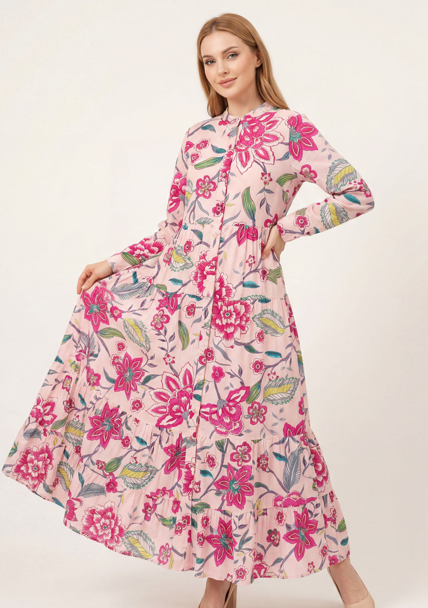 Maxivestido de algodón para mujer - Nobia