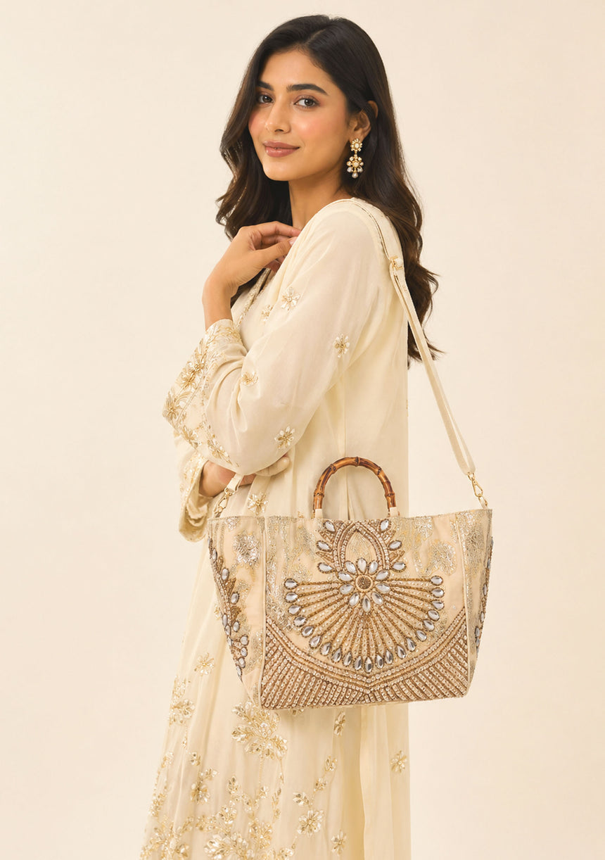 Bolso de lona bordado para mujer - Varsha