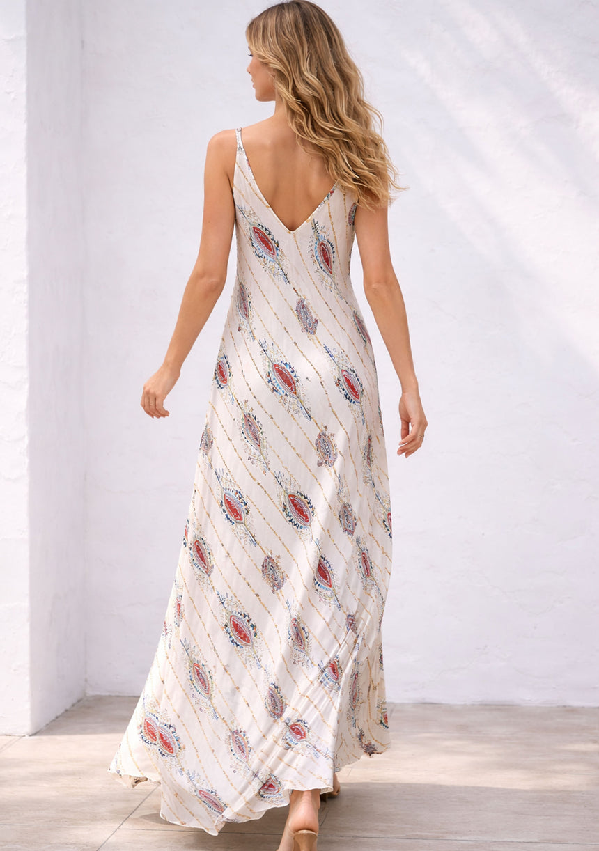 Vestido maxi de algodón para mujer - Abeer