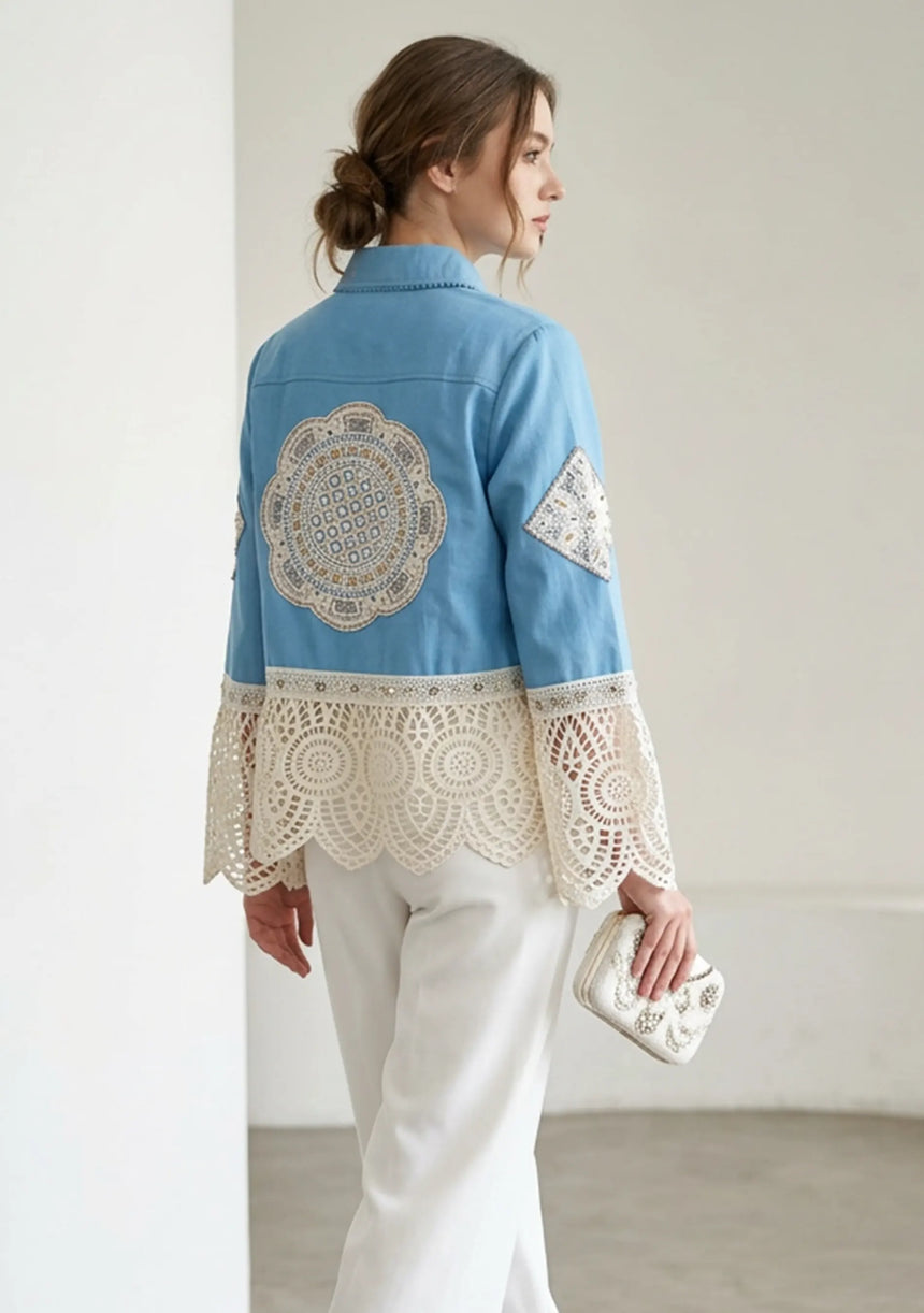 Chaqueta vaquera artesanal de mujer - Ishila