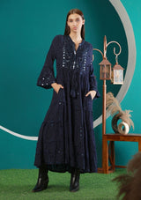 ibBan Women's Long Tunic Adina | Slub Fabric | Artisan | One Size
