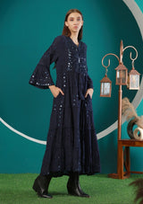 ibBan Women's Long Tunic Adina | Slub Fabric | Artisan | One Size