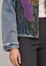 ibBan Multicolour Appliqué Denim Jacket - Funky