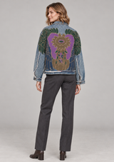 ibBan Multicolour Appliqué Denim Jacket - Funky