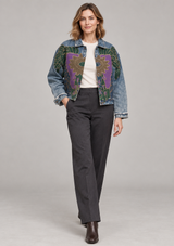 ibBan Multicolour Appliqué Denim Jacket - Funky