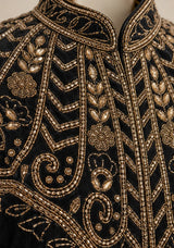 ibBan Women’s Black Mesh Jacket with Hand Embroidered - Jordyan