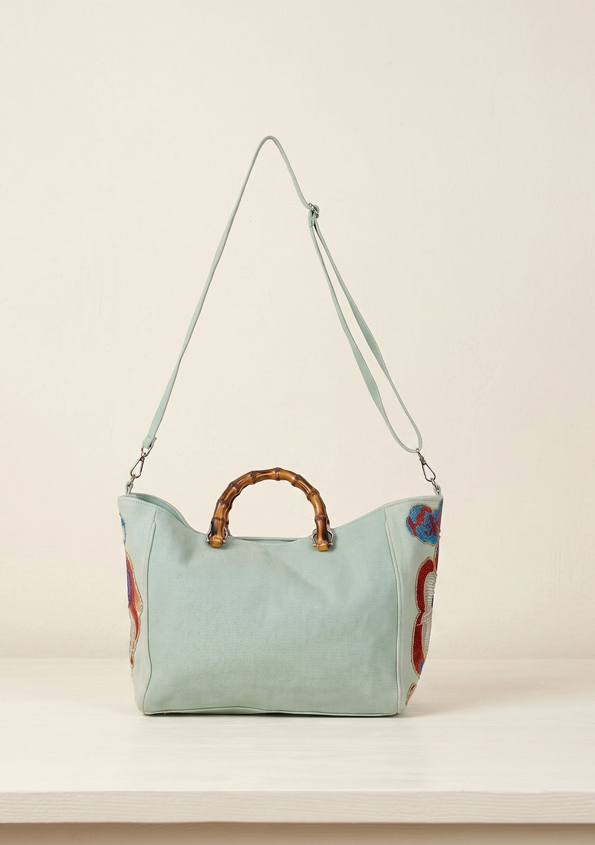 Bolso de lona bordado para mujer - Alisha