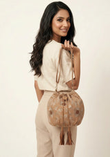 Women's Embroidered Canvas Pottlybag - Areeba