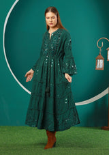 ibBan Women's Long Tunic Adina | Slub Fabric | Artisan | One Size