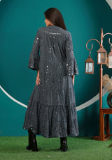 ibBan Women's Long Tunic Adina | Slub Fabric | Artisan | One Size