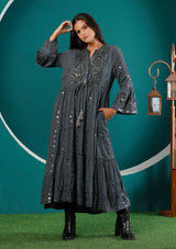 ibBan Women's Long Tunic Adina | Slub Fabric | Artisan | One Size