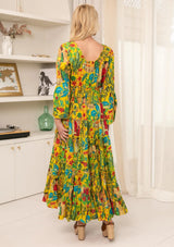ibBan Hand Embroidered Cotton High-Low Maxi Dress - Zayba