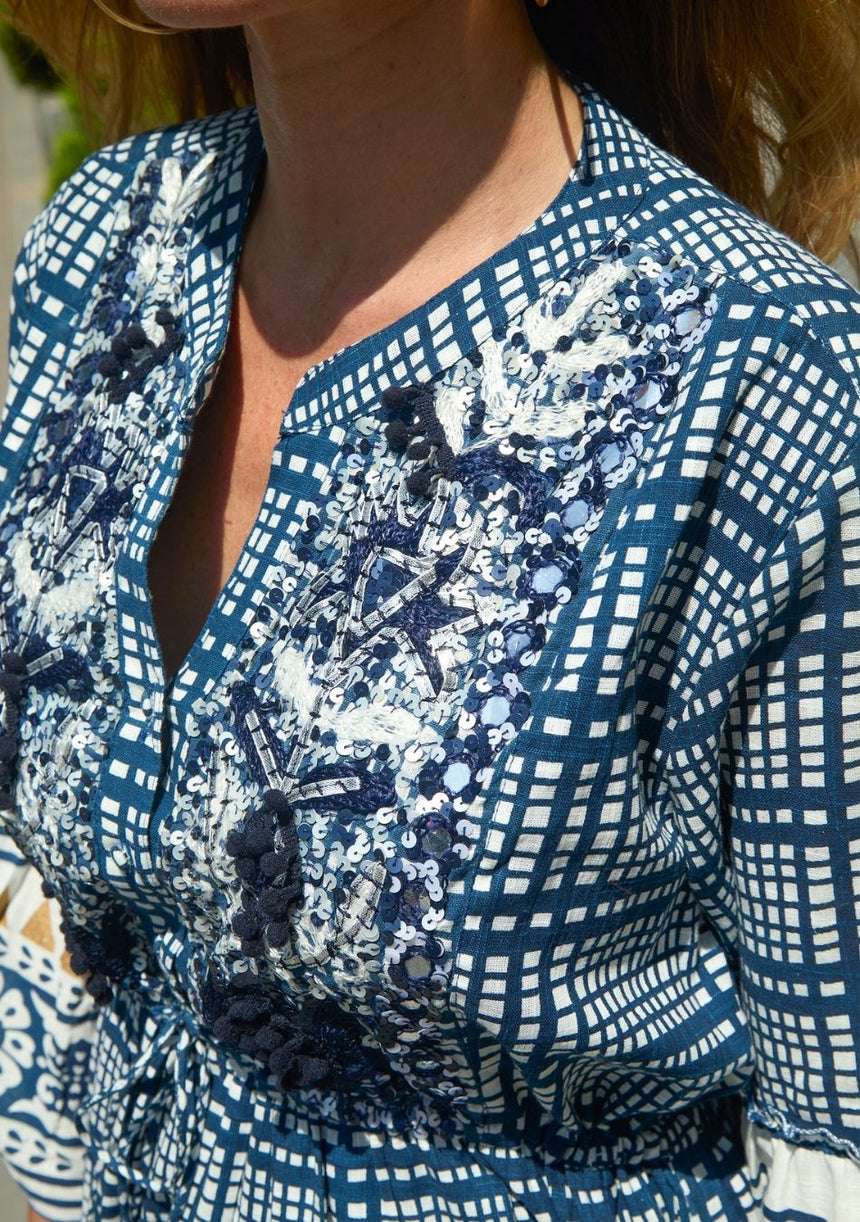ibBan Women's Long Tunic Cheka | Artisan | One Size