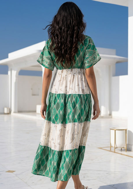 Vestido largo de algodón para mujer - Revaya