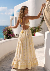 ibBan Women's Hand Embroidered Sleeveless  Dress - Adiba