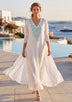 Vestido largo de algodón para mujer - Leefa