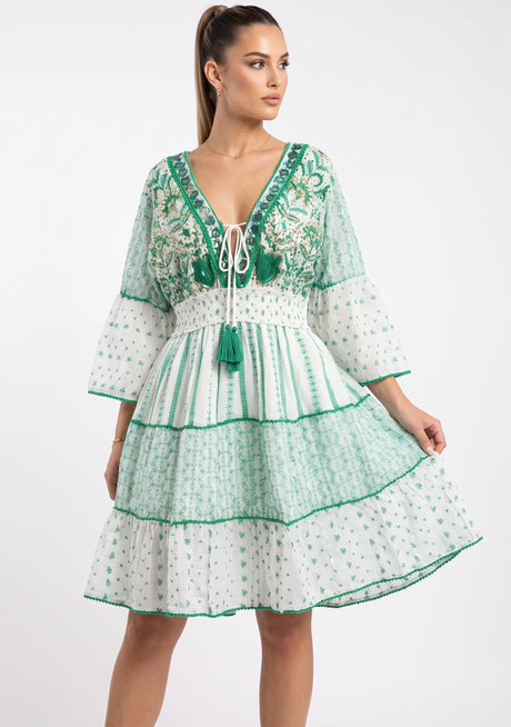 Robe courte femme ibBan Basima | Dentelle à paillettes | Occasion spéciale | Taille unique