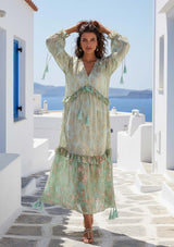 ibBan Vestido Largo para Mujer Juana | Brillo Lurex | Talla Única