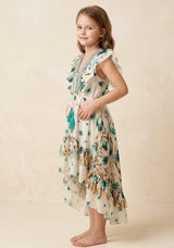 Girls' Cotton long dress V-Neck - Jelisha