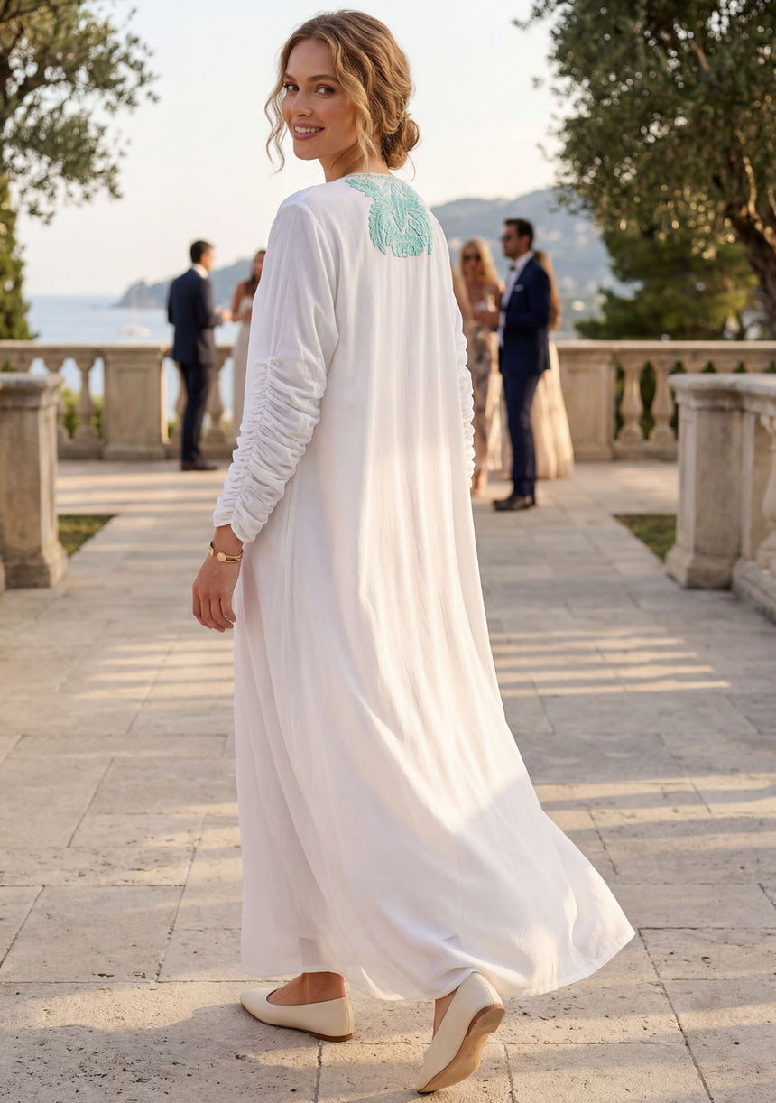 Vestido largo de algodón para mujer - Leefa