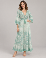 Mayra Long Dress - Hand-Embroidered Cotton