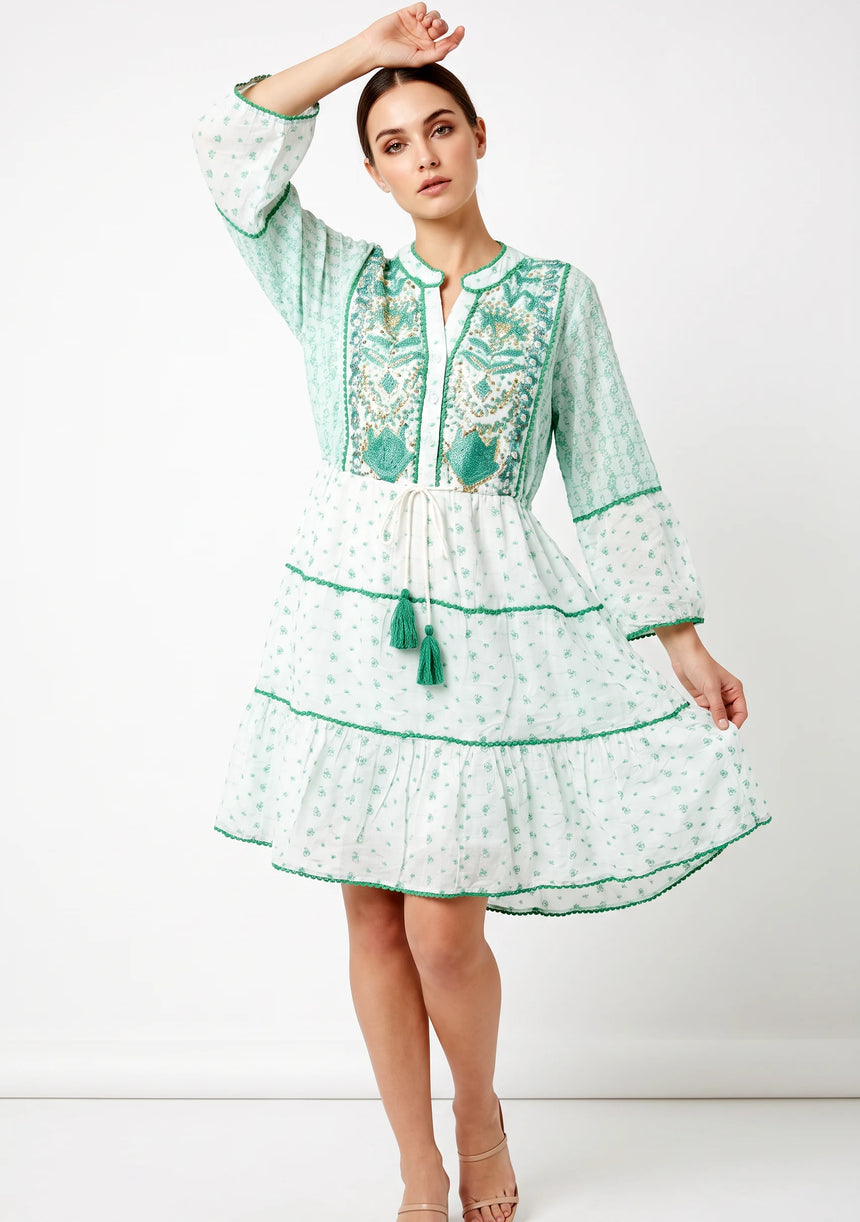 Tunique Courte Femme ibBan Basima | Dentelle Pailletée | Occasion Spéciale | Taille Unique