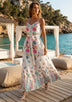 Maxivestido de algodón con cuello en V para mujer - Lulama