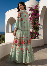 Women's Hand Embroidery Cotton Long Tunic Dress with Embroidery | ibBan - Orla