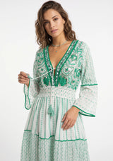 ibBan Robe longue Basima pour femme | Paillettes sur toute la longueur | Occasion spéciale | Taille unique