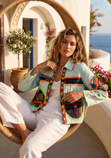Designer Embroidered Cotton Canvas Jacket for Women | ibBan Collection - Ania