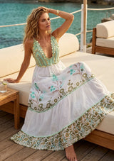 Women's Cotton Maxi Dress V-Neck - Ulani