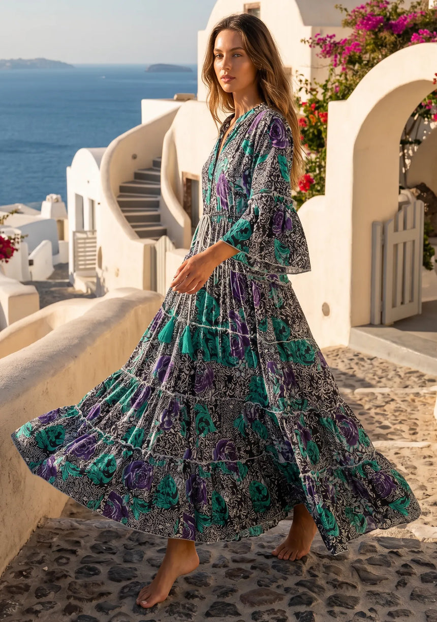 ibBan Premium Printed Cotton Long Tunic Dress -Lara Tunic
