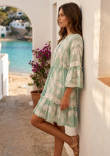 ibBan Hand Embroidered Short Tunic | Cotton Voile Dress - Livia Short Tunic