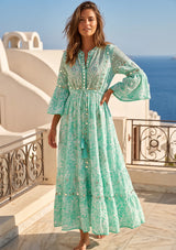 ibBan Hand-Embroidered Cotton Viscose Maxi Dress - Samaya