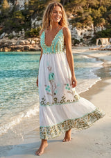 Women's Cotton Maxi Dress V-Neck - Ulani