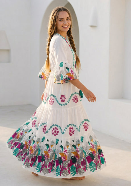 Robe longue en coton pour femme - Amaari
