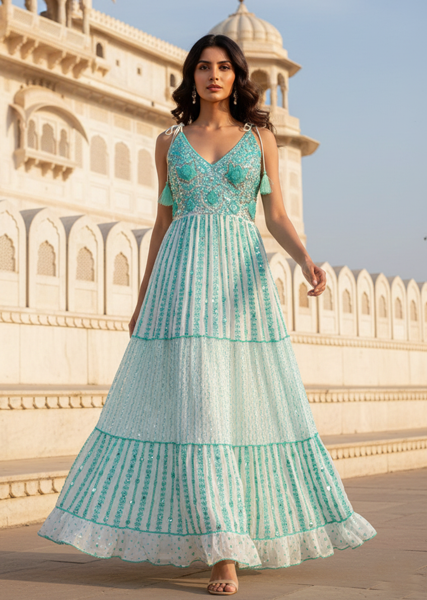 Basima Long Strap Dress